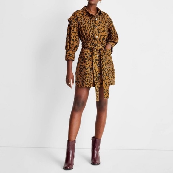 🔖 FUTURE COLLECTIVE Kahlana Barfield Brown x Target Leopard Long Sleeve Dress - Picture 8 of 17